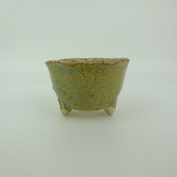 盆栽鉢 信楽焼 小鉢 長辺 約7.8cm 丸鉢 信楽 楽風 鉢 釉薬 観賞用  新品 s1202099099