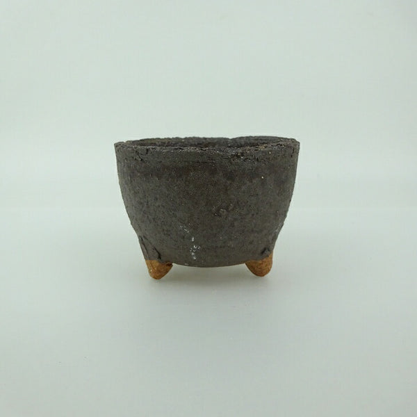 盆栽鉢 信楽焼 小鉢 長辺 約7.3cm 丸鉢 信楽 楽風 鉢 釉薬 観賞用  新品 l1202098733