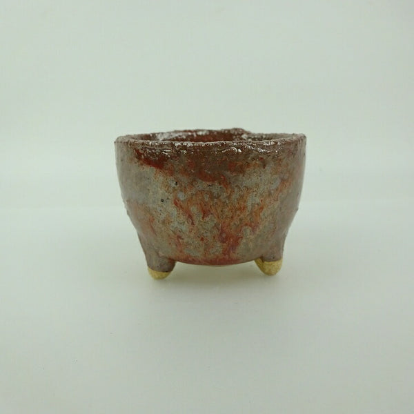 盆栽鉢 信楽焼 小鉢 長辺 約7.5cm 丸鉢 信楽 楽風 鉢 釉薬 観賞用  新品 n1202094581