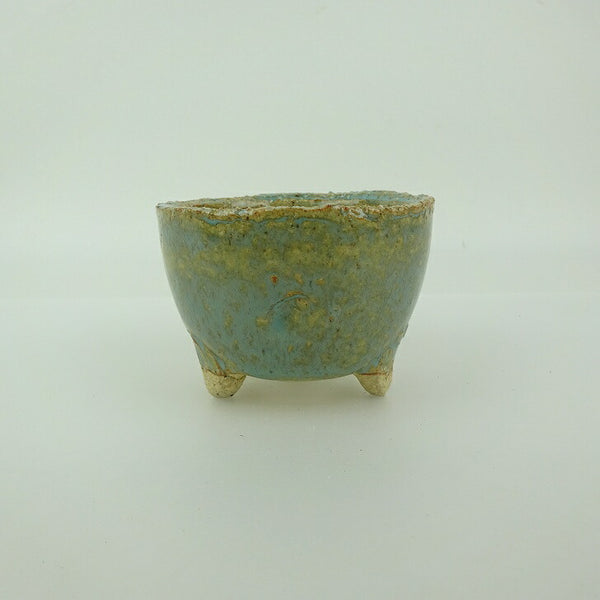 盆栽鉢 信楽焼 小鉢 長辺 約7.6cm 丸鉢 信楽 楽風 鉢 釉薬 観賞用  新品 m1202099013