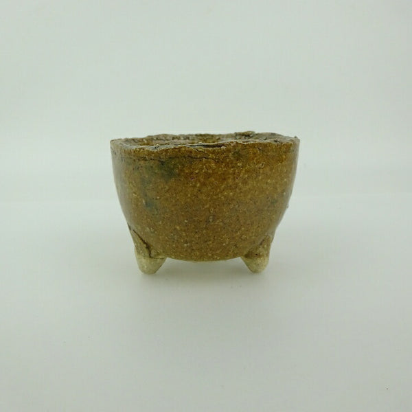 盆栽鉢 信楽焼 小鉢 長辺 約7.2cm 丸鉢 信楽 楽風 鉢 釉薬 観賞用  新品 s1202097489