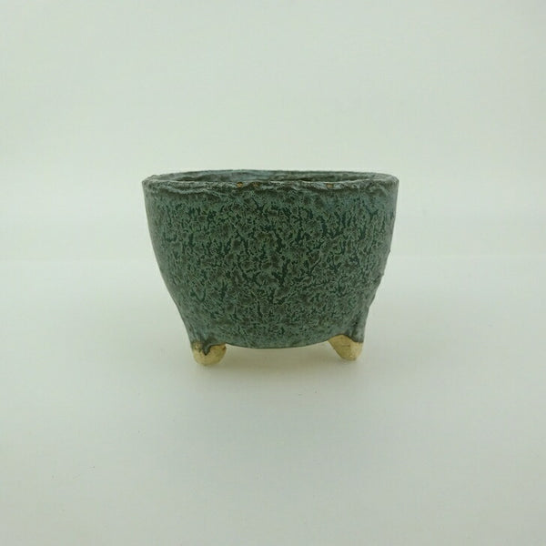 盆栽鉢 信楽焼 小鉢 長辺 約7.3cm 丸鉢 信楽 楽風 鉢 釉薬 観賞用  新品 m1202101500