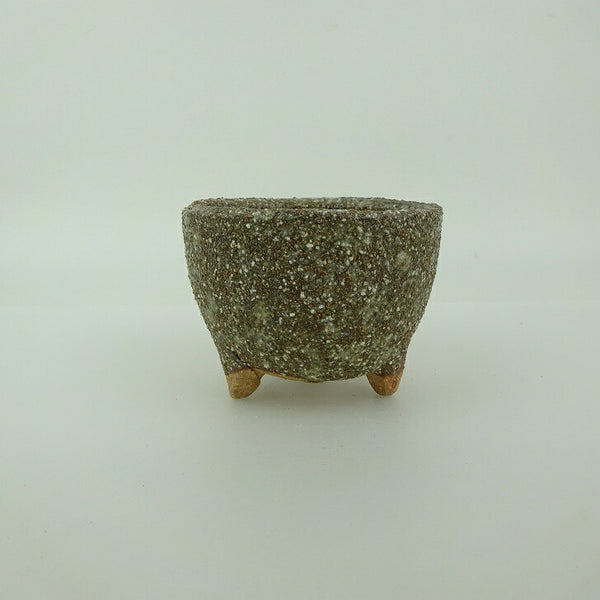 盆栽鉢 信楽焼 小鉢 長辺 約7.7cm 丸鉢 信楽 楽風 鉢 釉薬 観賞用  新品 u1202112377