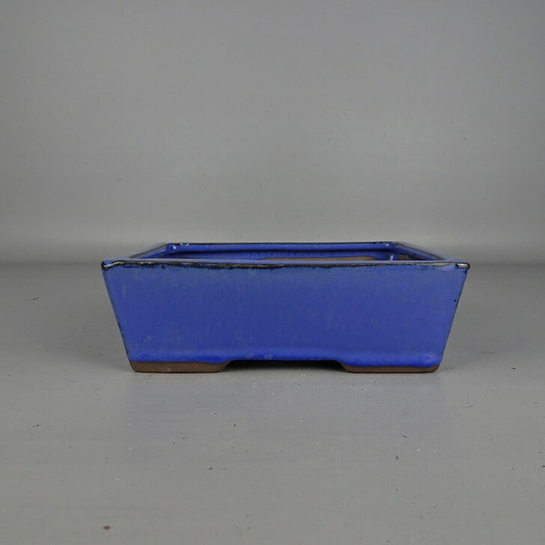 盆栽鉢 落款なし 小型 長辺 約 18.7cm長方鉢 釉薬 中国鉢 新品 数量物 h1202120220