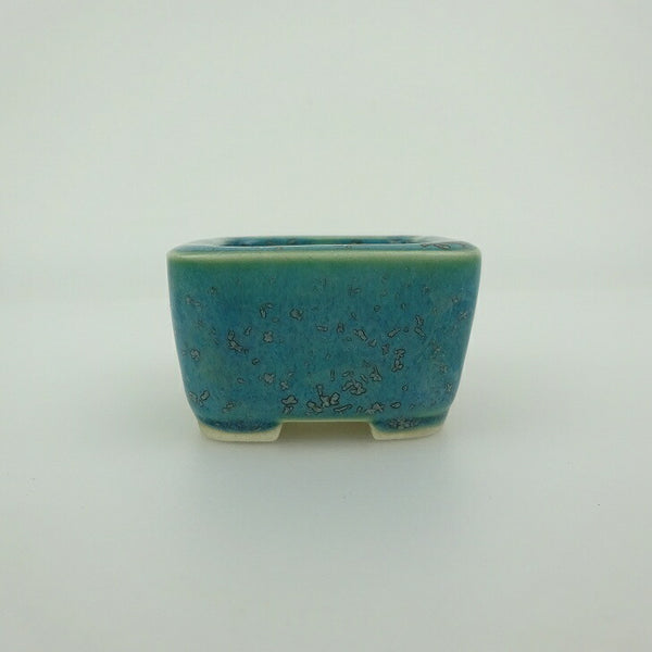 盆栽鉢 青香 豆鉢 長辺 約4.5cm 正方鉢 釉薬 q1202253263