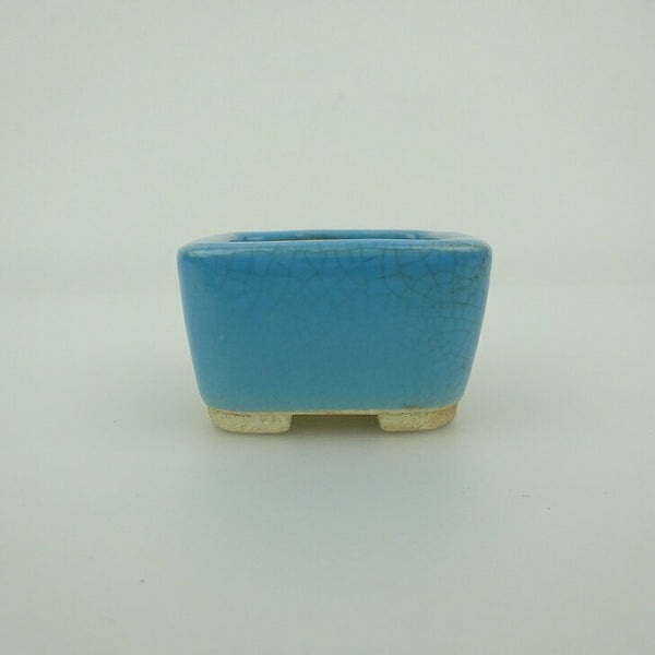 盆栽鉢 青香 豆鉢 長辺 約4.6cm 正方鉢 釉薬 v1202270546