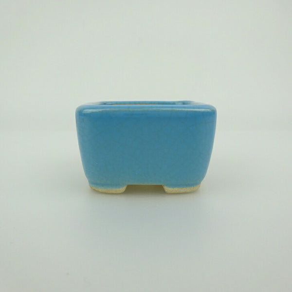 盆栽鉢 青香 豆鉢 長辺 約4.7cm 正方鉢 釉薬 g1202262617