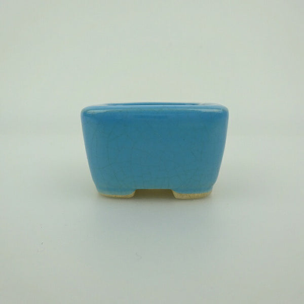 盆栽鉢 青香 豆鉢 長辺 約4.7cm 正方鉢 釉薬 q1202249085