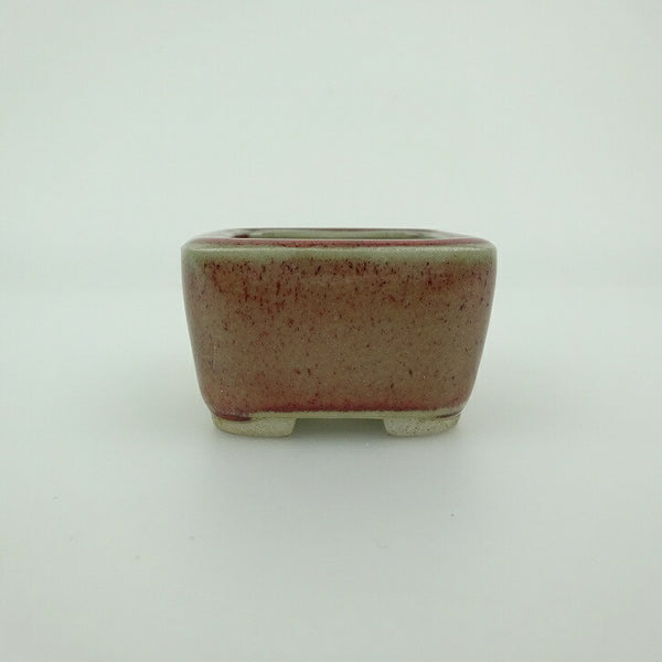 盆栽鉢 青香 豆鉢 長辺 約4.5cm 正方鉢 釉薬 f1202253700