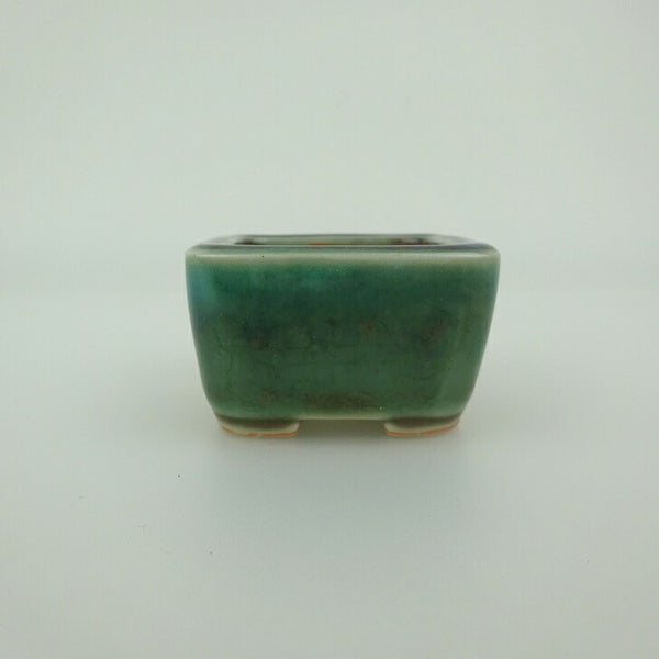 盆栽鉢 青香 豆鉢 長辺 約4.5cm 正方鉢 釉薬 w1202248913