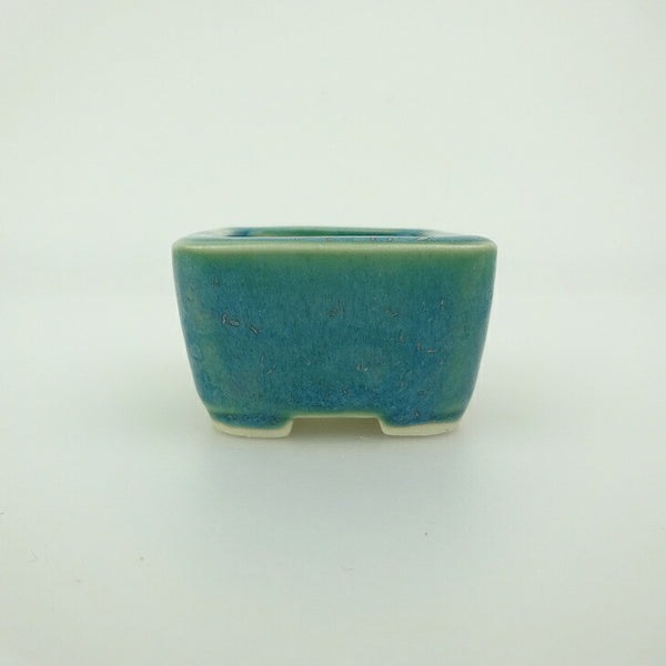 盆栽鉢 青香 豆鉢 長辺 約4.5cm 正方鉢 釉薬 w1202248717