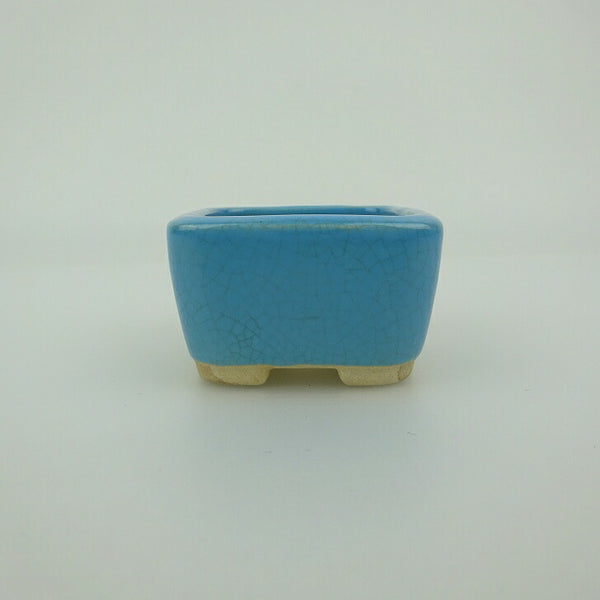 盆栽鉢 青香 豆鉢 長辺 約4.7cm 正方鉢 釉薬 q1202249786