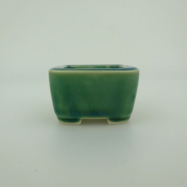 盆栽鉢 青香 豆鉢 長辺 約4.5cm 正方鉢 釉薬 l1202245988
