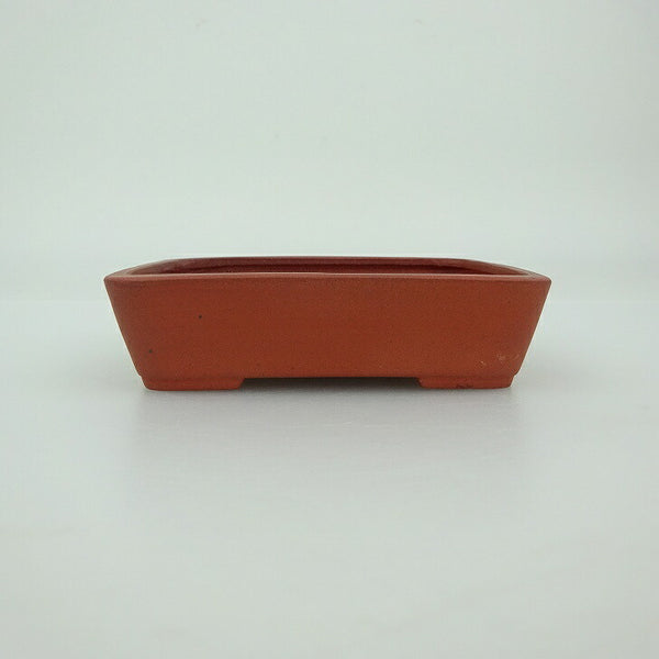 中古 盆栽鉢 青香 小鉢 長辺 約 9.1cm 長方鉢 泥物  中古鉢 n1202357394