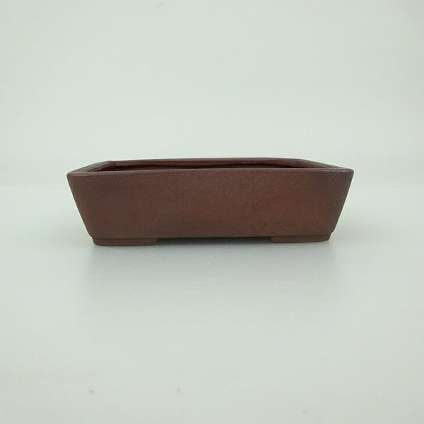 中古 盆栽鉢 青香 小鉢 長辺 約 9cm 長方鉢 泥物  中古鉢 p1202365783