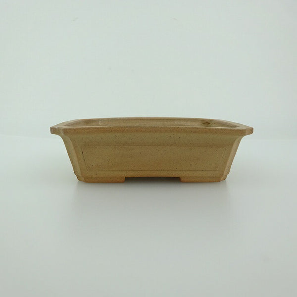 中古 盆栽鉢 青香 小型 長辺 約10.8cm 長方鉢 外縁 隅入 窓付 泥物  中古鉢 t1202356888