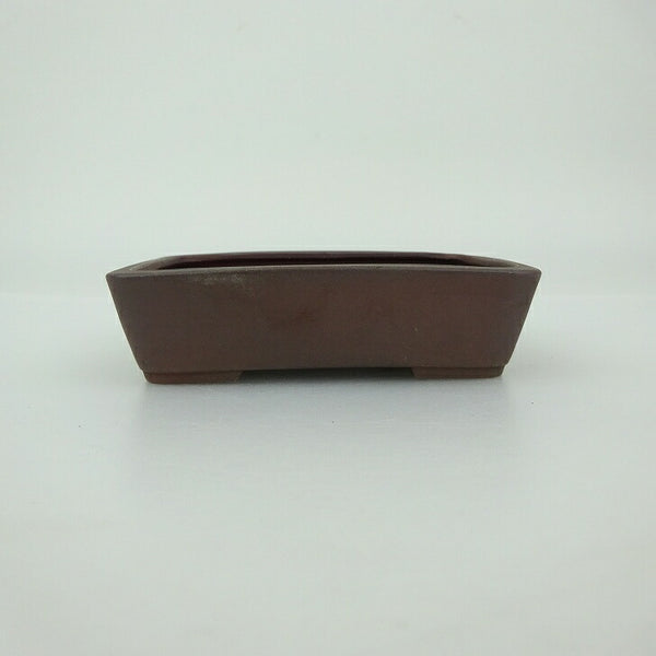 中古 盆栽鉢 青香 小鉢 長辺 約 9.1cm 長方鉢 泥物  中古鉢 o1202374739