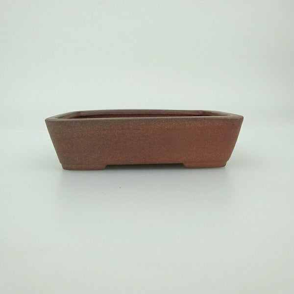 中古 盆栽鉢 青香 小鉢 長辺 約 9.1cm 長方鉢 泥物  中古鉢 v1202394160