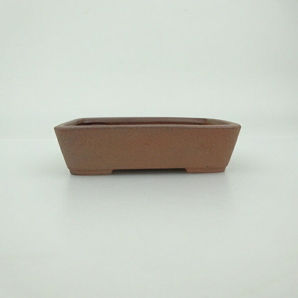 中古 盆栽鉢 青香 小鉢 長辺 約 9cm 長方鉢 泥物  中古鉢 s1202370015