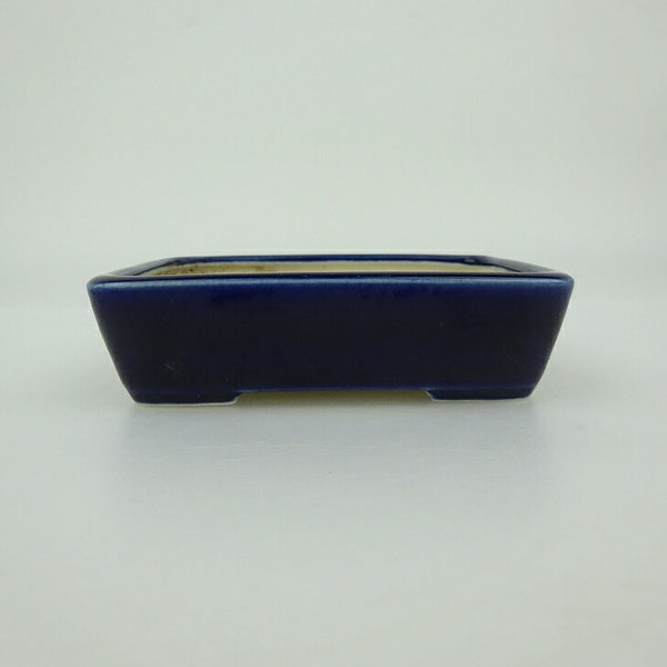 中古 盆栽鉢 青香 小鉢 長辺 約 9.4cm 長方鉢 釉薬  中古鉢 d1202378302