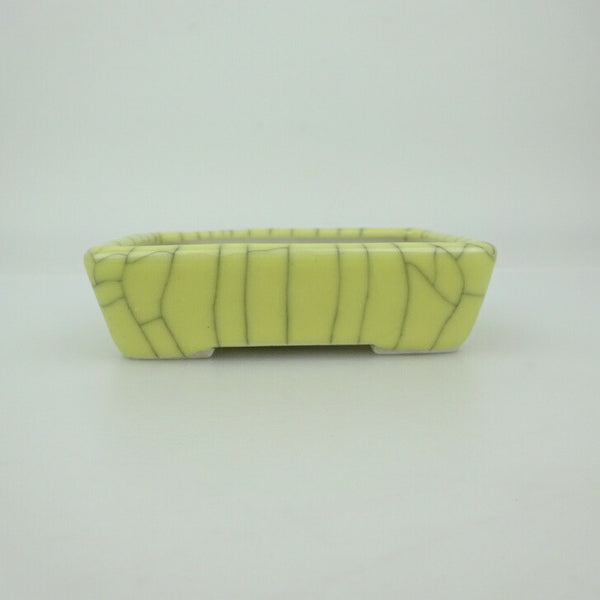 盆栽鉢 青香 小鉢 長辺 約9.5cm 長方鉢 貫入 釉薬 n1202692818