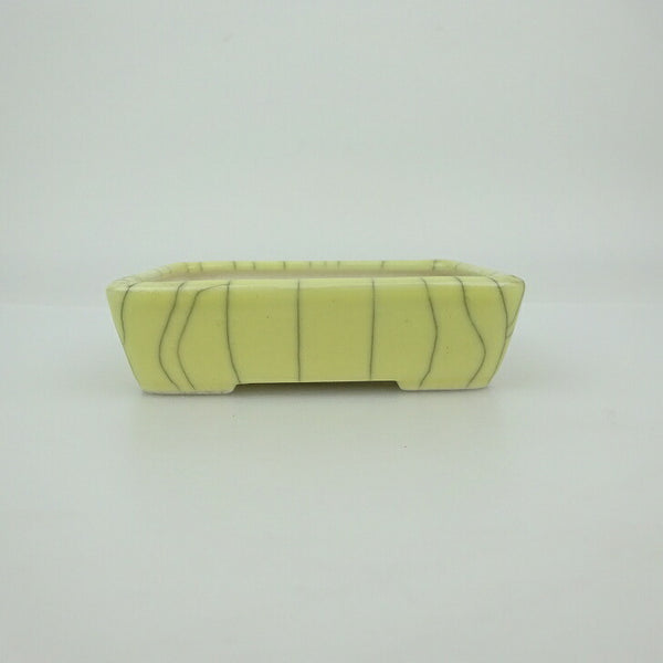 盆栽鉢 青香 小鉢 長辺 約9.6cm 長方鉢 貫入 釉薬 f1202695816