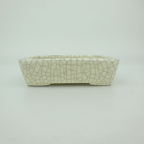 盆栽鉢 青香 小鉢 長辺 約9.5cm 長方鉢 貫入 釉薬 u1202710167