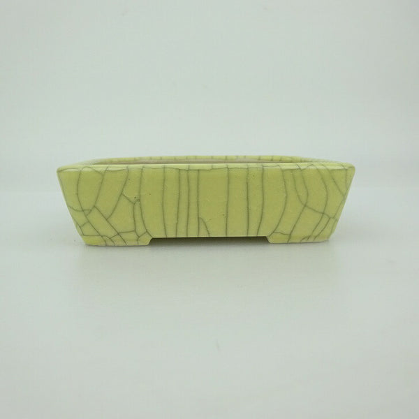 盆栽鉢 青香 小鉢 長辺 約9.5cm 長方鉢 貫入 釉薬 h1202705244