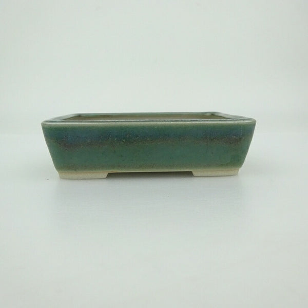 盆栽鉢 青香 小鉢 長辺 約9.2cm 長方鉢 釉薬 f1202691624