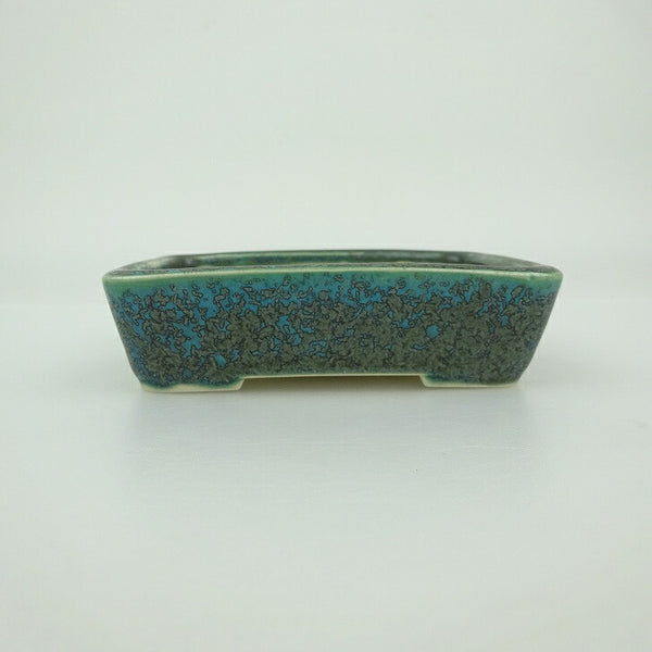 盆栽鉢 青香 小鉢 長辺 約9.3cm 長方鉢 釉薬 q1202699174