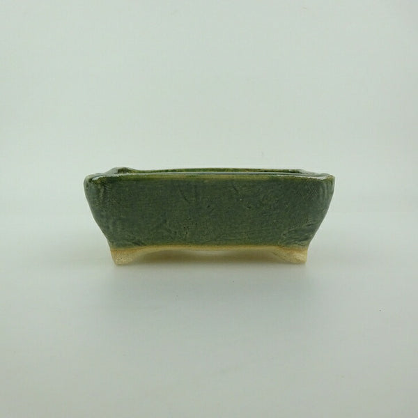 盆栽鉢 ゆうき祥石 小型 長辺 約 11.2cm 長方鉢 釉薬  新品 c1202695115