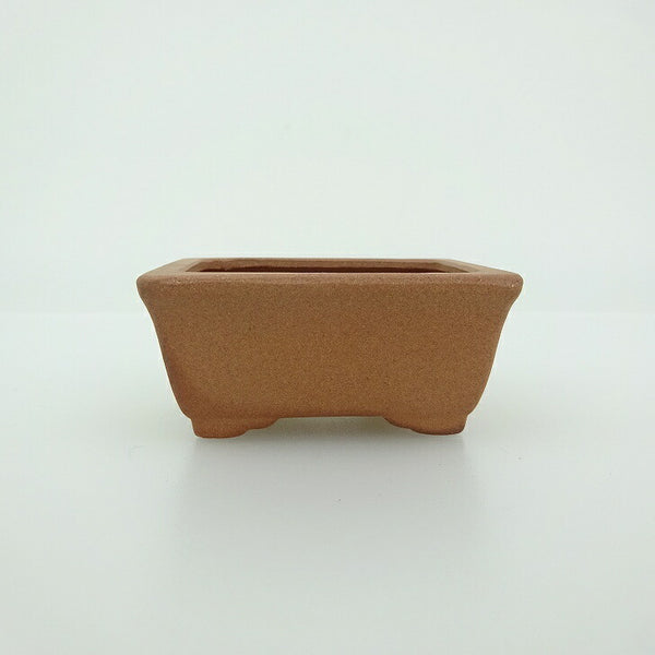 中古 盆栽鉢 青香 小鉢 長辺 約5.9cm 長方鉢 縁付 泥物  中古鉢 h1202708535