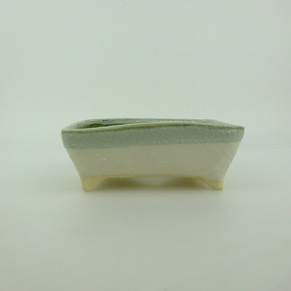 盆栽鉢 ゆうき祥石 小型 長辺 約 12cm 長方鉢 釉薬  新品 k1202693270