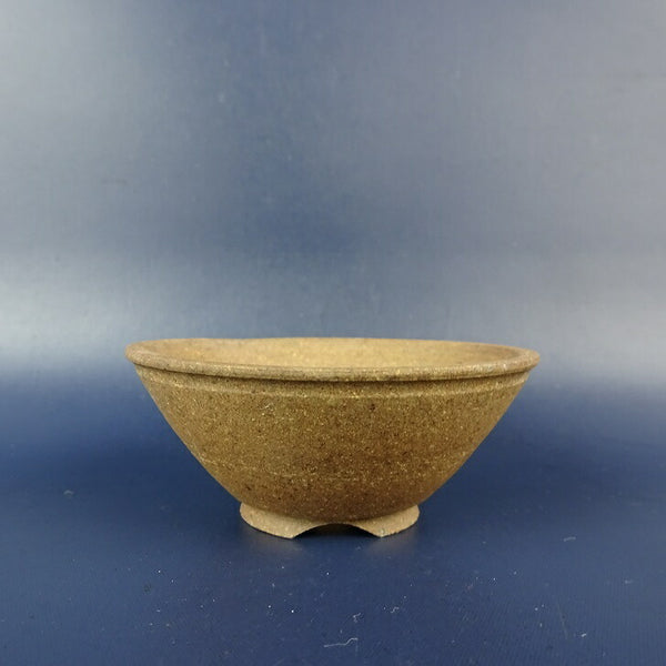 中古 盆栽鉢 青風 小鉢 長辺 約 7.5cm 丸鉢 泥物  中古鉢 w1203127313