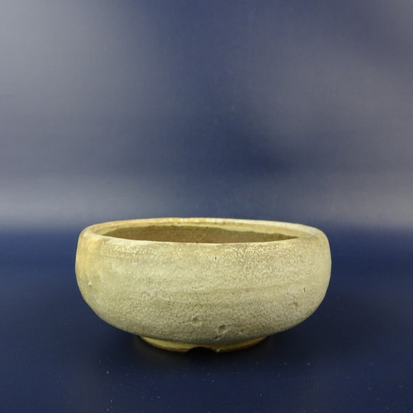 中古 盆栽鉢 青風 小鉢 長辺 約 7.7cm 丸鉢 釉薬  中古鉢 c1203122544