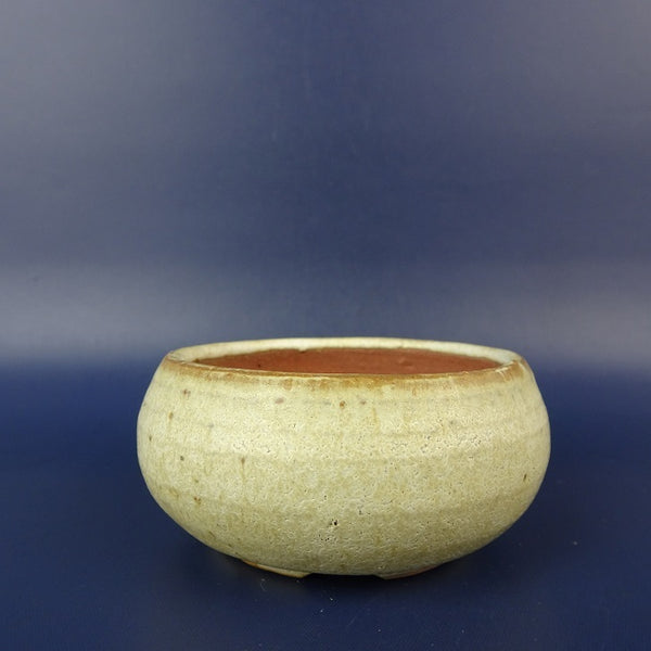 中古 盆栽鉢 青風 小鉢 長辺 約 7.3cm 丸鉢 釉薬  中古鉢 c1203130010