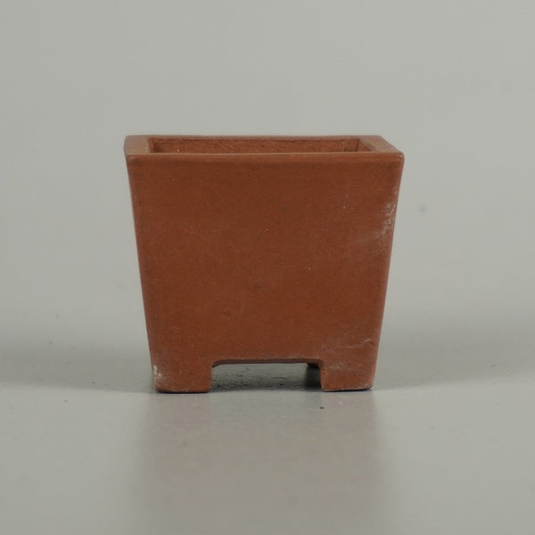 中古 盆栽鉢 落款あり 豆鉢 長辺 約 4.3cm 正方鉢 泥物 ミニ鉢 鑑賞 観賞用  中古鉢 u1203444847