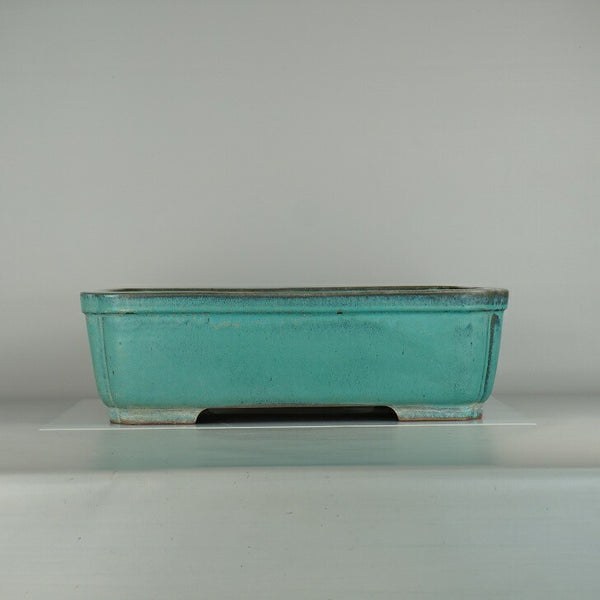 中古 盆栽鉢 常滑 角山 大型 長辺 約 50cm 長方鉢 縁付 隅入 釉薬  中古鉢 1203444724