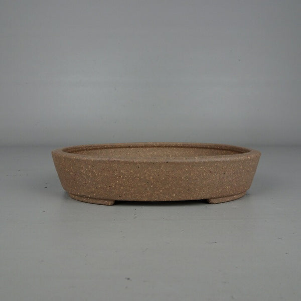 盆栽鉢 常滑 誠山造 小型 長辺 約 15.6cm 楕円鉢 泥鉢  新品 k1205005547