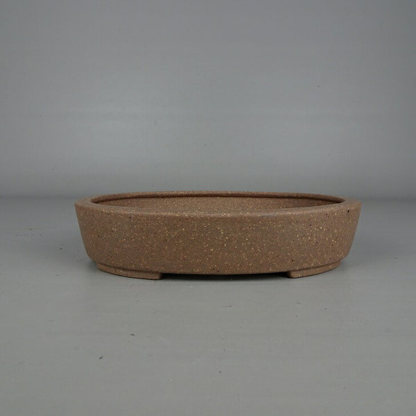 盆栽鉢 常滑 誠山造 小型 長辺 約 17.5cm 楕円鉢 泥鉢  新品 d1205021475