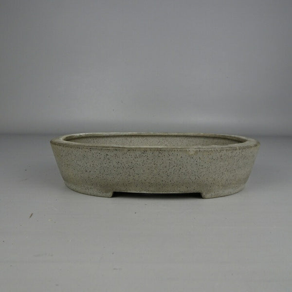 中古盆栽鉢 常滑 誠山造 小型 長辺 約 18.7cm 楕円鉢 泥物  中古鉢 c1205015105