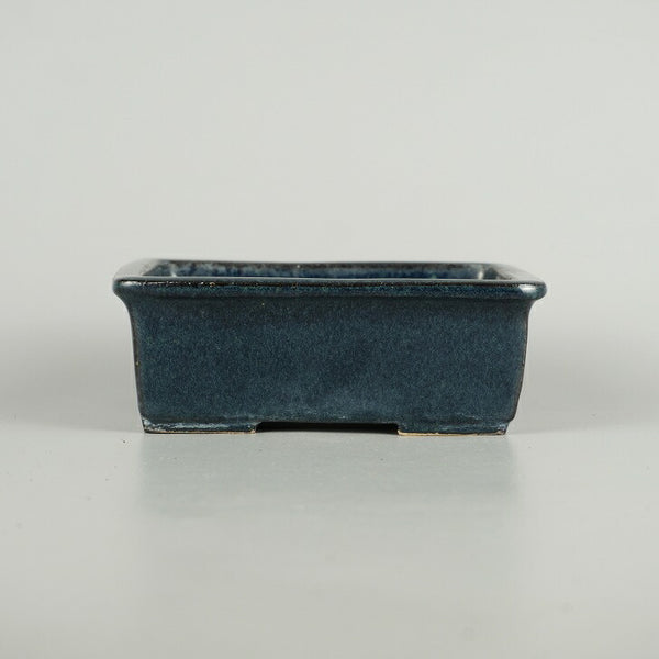 中古盆栽鉢 常滑 片 片岡 美津江 小型 長辺 約 16.2cm 長方鉢 釉薬  中古鉢 b1206105500