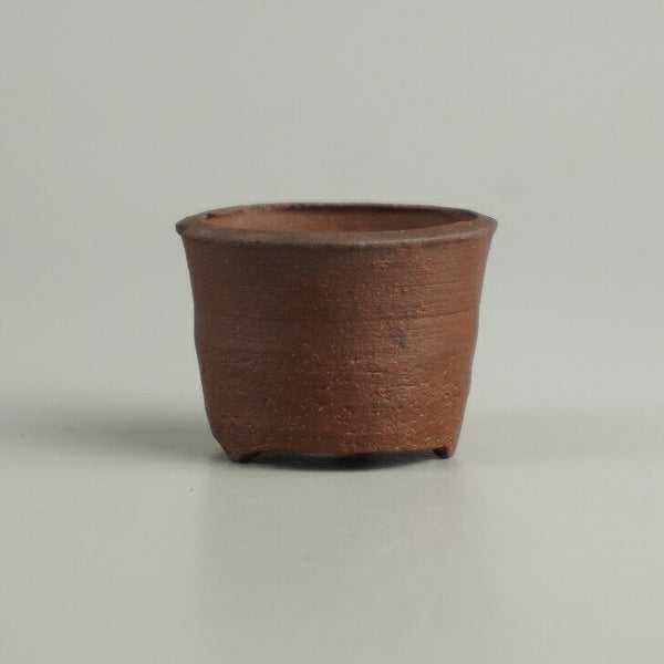 中古 盆栽鉢 弘法 豆鉢 長辺 約 3.4cm 丸鉢 泥物 ミニ鉢 鑑賞 観賞用  中古鉢 b1206104163