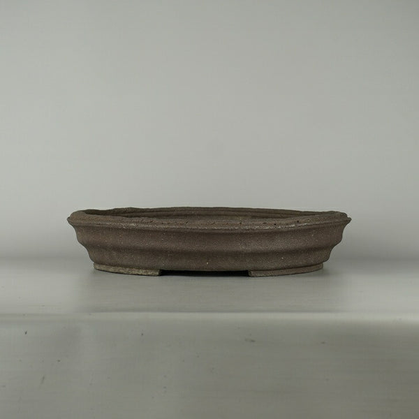 中古盆栽鉢 常滑 竜岳 大型 長辺 約 40cm 丸鉢 泥物  中古鉢 b1206104360