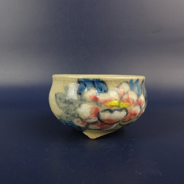 盆栽鉢 是好 矩 小鉢 長辺 約 6.3cm 丸鉢 色絵 花 鑑賞 観賞用  新品 1206079685