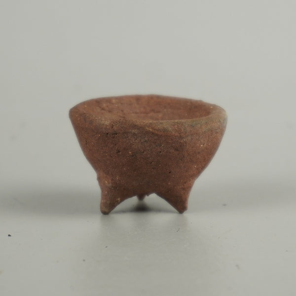 中古 盆栽鉢 落款なし 豆鉢 長辺 約 2.4cm 丸鉢 泥物 ミニ鉢 鑑賞 観賞用  中古鉢 f1206089499