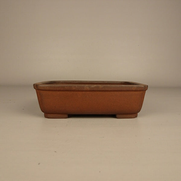 中古 盆栽鉢 常滑 柴勝 小型 長辺 約 14.3cm 長方鉢 隅入 泥物  中古鉢 e1207282883