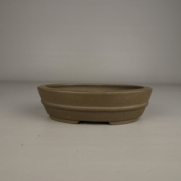 中古 盆栽鉢 常滑 柴勝 小型 長辺 約 12.4cm 楕円鉢 中帯 泥物  中古鉢 w1207281135