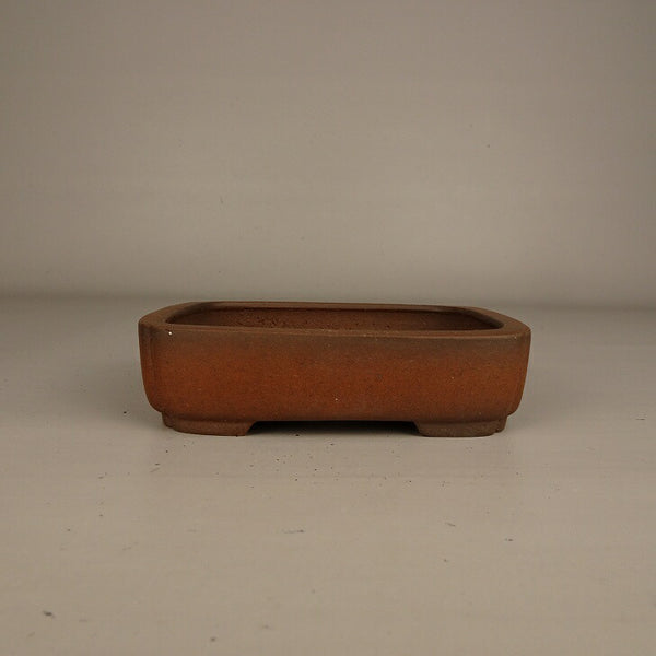 中古 盆栽鉢 常滑 柴勝 小型 長辺 約 12.3cm 長方鉢 隅入 泥物  中古鉢 r1207271249