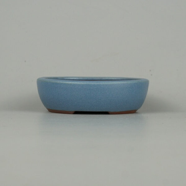 盆栽鉢 常滑 燿山窯 英明 小鉢 長辺 約9.7cm 楕円鉢 ワン型 小判 均窯 釉薬 新品 数量物 c1208698040